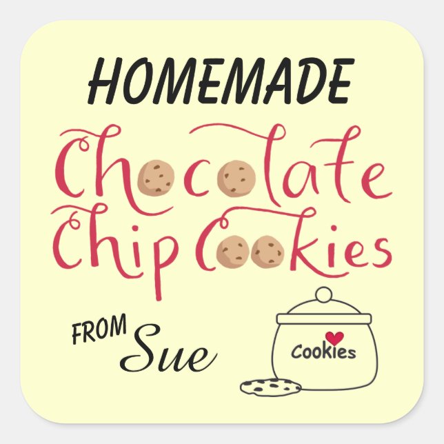 Chocolat Chip Cookie Stickers Cadeaux (Devant)