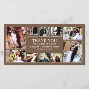 CHOCOLAT COLLAGE   CARTE DE REMERCIEMENTS mariage