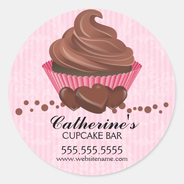 Chocolat Cupcake Boulangerie Stickers (Devant)