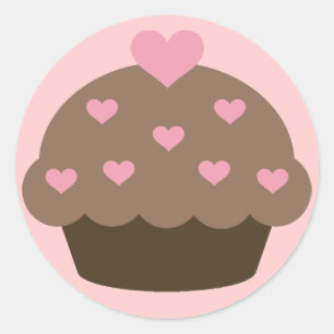 Chocolat Cupcake Love Stickers