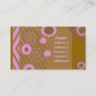 Chocolat et carte de visite rose