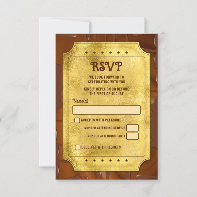 Chocolat Golden Ticket Bat Bar Mitzvah RSVP (Devant)