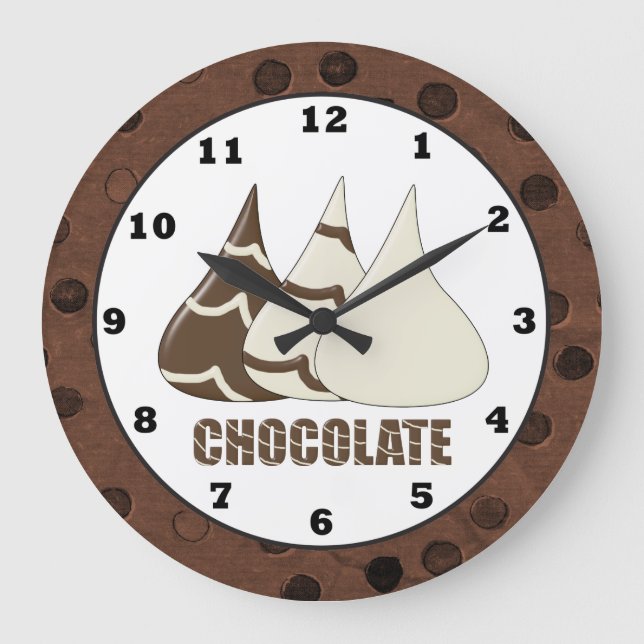 Chocolat goutte douce douce horloge murale (Recto)