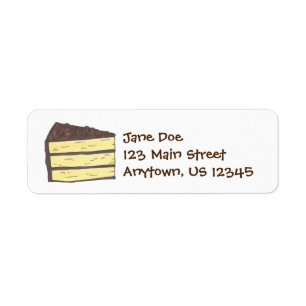 Chocolat Jaune Couche Frosted Étiquettes