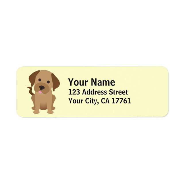 Chocolat Labrador Adresse de retour Étiquettes (Devant)