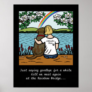 Chocolat Labrador Angel et Maman Blonde S Poster