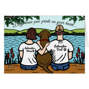 Chocolat Labrador et maman et papa