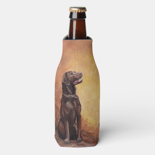 Chocolat Labrador Retriever Glacière bouteille (Bottle Devant)