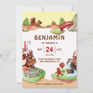 Chocolat Land Invitation Anniversaire