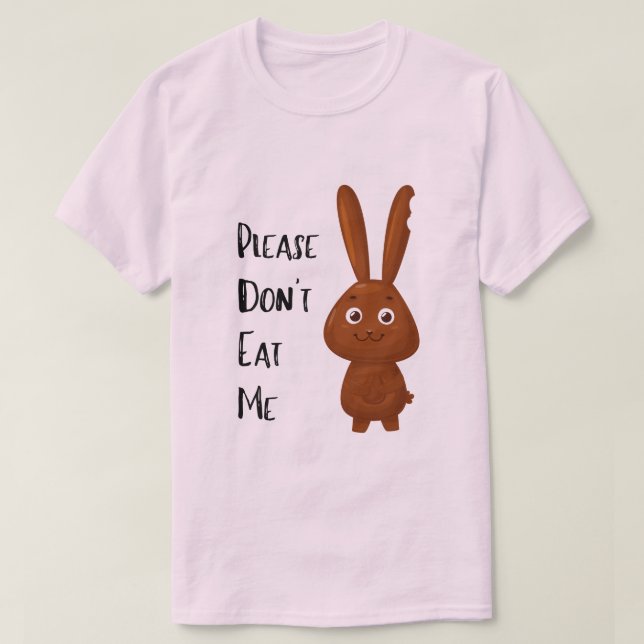 Chocolat Lapin De Pâques T-Shirt Drôle (Design devant)