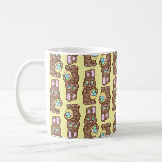 Chocolat lapins - Mug de café jaune (Gauche)