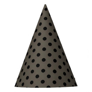 Chocolat Marron sur Chapeau de Fête à pois Noirs