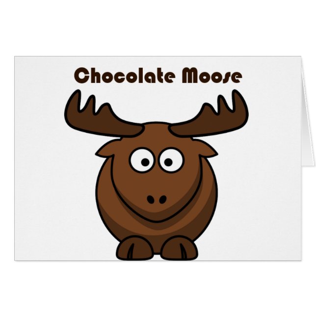 Chocolat mignon Moose drôle Plaisanterie jeu de de (Devant horizontal)