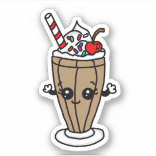 Chocolat Milkshake Autocollant de dessin animé