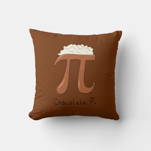 Chocolat Pi Cute Math Pi Coussin jour (Recto)