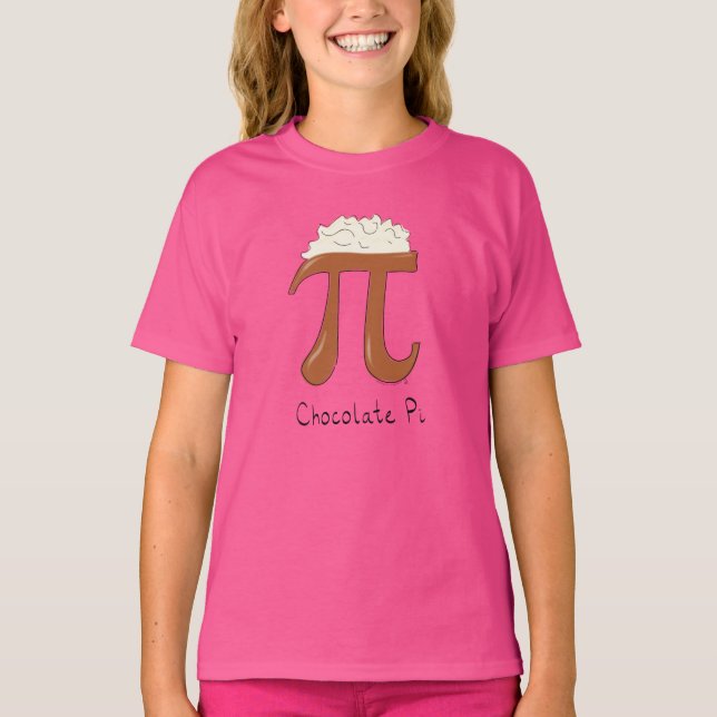 Chocolat Pi Cute Math Pi Day T-Shirt de la fille d (Devant)