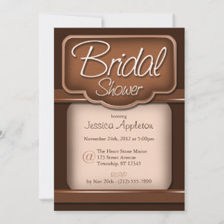 Chocolat riche : Invitations de douche nuptiale