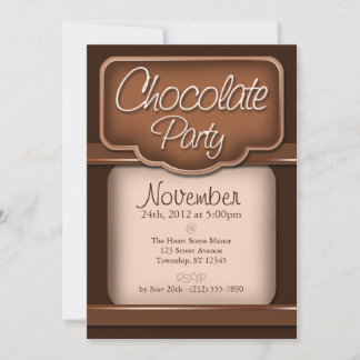 Chocolat riche : Invitations "Fête du chocolat"