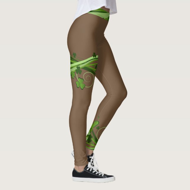 Chocolat St Patrick's Day Leggings Patrick Pants (Droite)