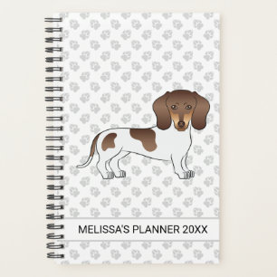 Chocolat & Tan Pied Poil Court Dachshund & Texte