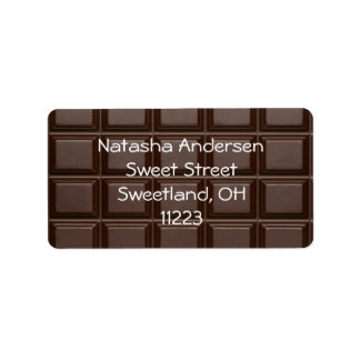 Chocolate Bar Adresse Étiquette cadeau