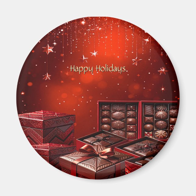 Chocolate Candy Holiday Magnet (Devant)