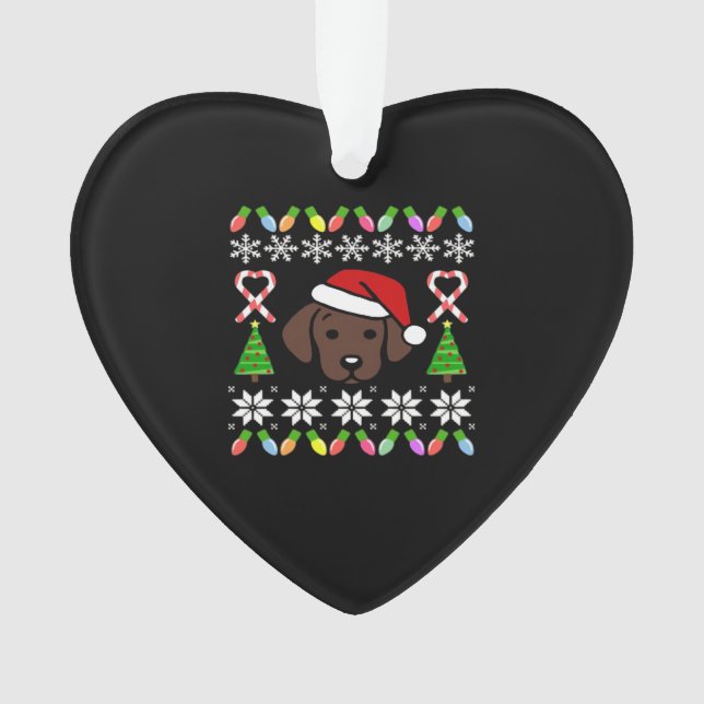 Chocolate Labrador Puppy Christmas Santa Oversized (devant)