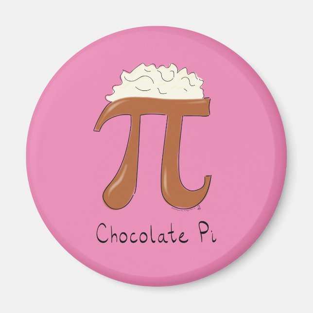 Chocolate Pi Cute Math Pi Day Magnet (Devant)