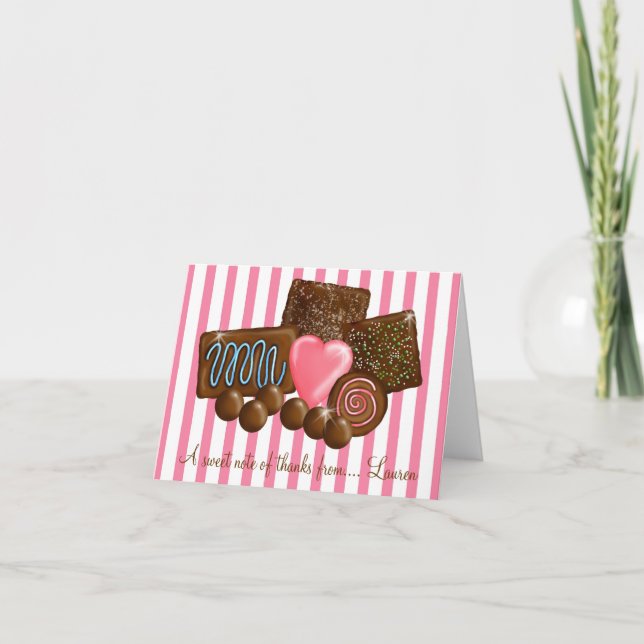 ChocolatesThank doux vous cartes de note (Devant)