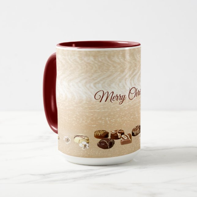Chocolats assortis avec mug de vacances Fleurs (Devant gauche)