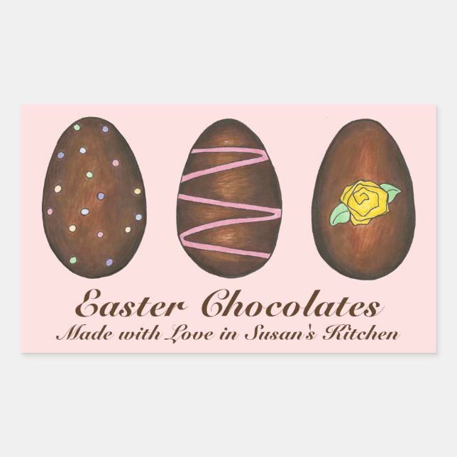 Chocolats de Pâques maison Stickers Oeufs-bonbons (Devant)