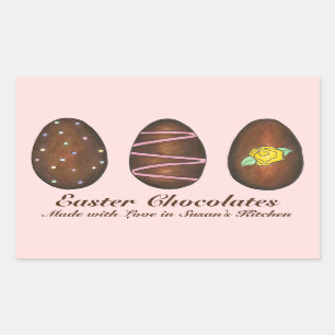 Chocolats de Pâques maison Stickers Oeufs-bonbons