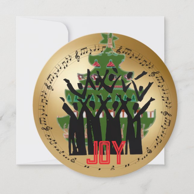 Chœur devant la carte de vacances de l'arbre de No (Devant)