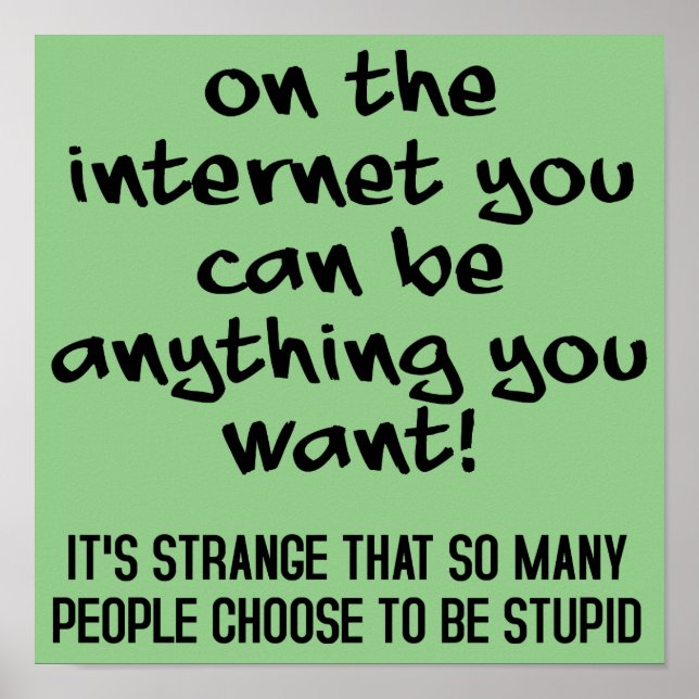 Choisir d'être stupide et drôle affiche (Devant)