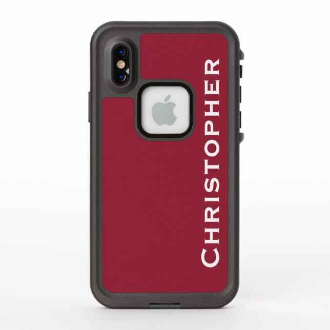 Choisir un Coque rouge couleur iPhone Lifeproof Fr (Dos)
