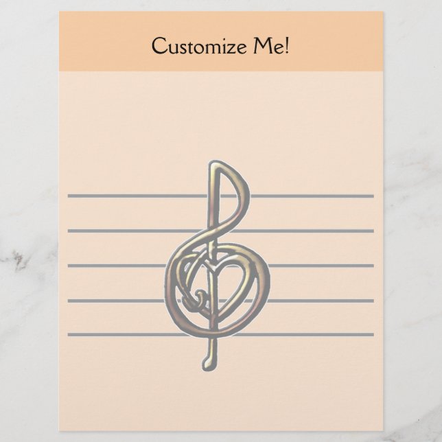 Choisir une couleur Embossée Look Treble Clef et H (Devant)