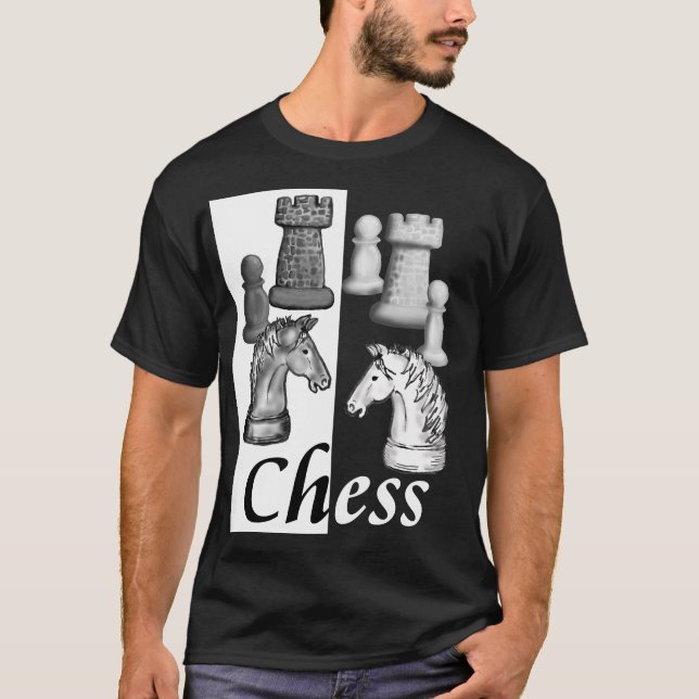 Choisis un camp ! T-shirt d'échecs foncé (Devant)