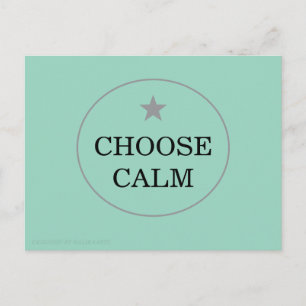 Choisissez Calme – Carte de Vœux Minimaliste