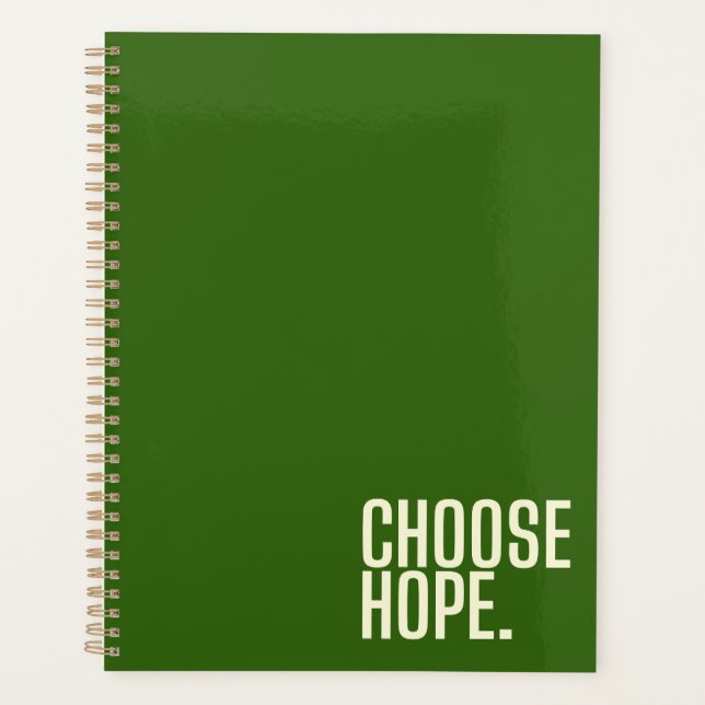 choisissez espoir. Calendrier et planificateurs (Devant)