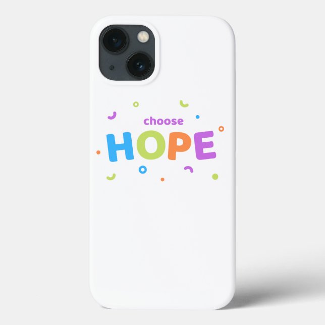 choisissez espoir coque iphone 13-citation inspira (Verso)