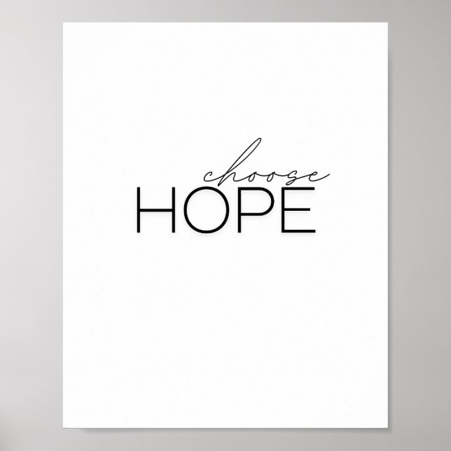 choisissez espoir. Poster et impression (Devant)