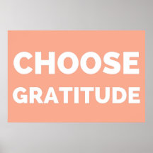 Choisissez Gratitude Poster - Citation Inspiration