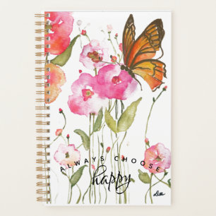 Choisissez Happy Butterfly Garden Spiral Planner
