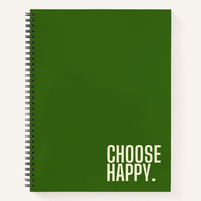 choisissez heureux. Carnet à spirales (Devant)