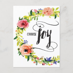 Choisissez Joy, avec Carte postale Fleurs