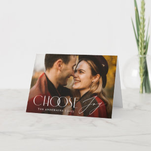 Choisissez Joy Modern Holiday Carte photo