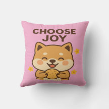 Choisissez Joy Shiba Inu Coussin | Décor de vibes 