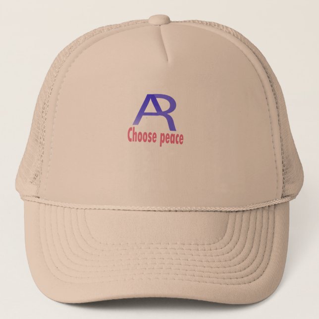 Choisissez la casquette beige Peace – Inspiration  (Devant)