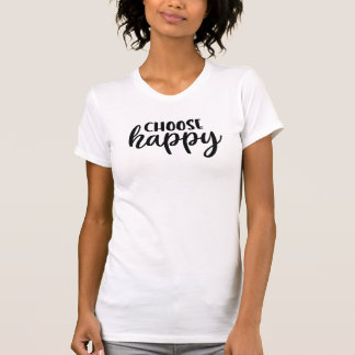 Choisissez le T-shirt court heureux de douille