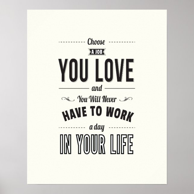 Choisissez le travail - Poster de devis Inspiratio (Devant)